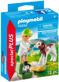 *** PLAYMOBIL SPÉCIAL PLUS - VETERINAIRE ET VEAU #70252